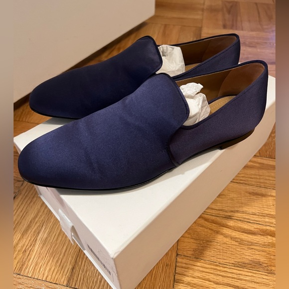 The Row Alys Satin Slipper in Navy - Size 38 - Picture 4 of 7